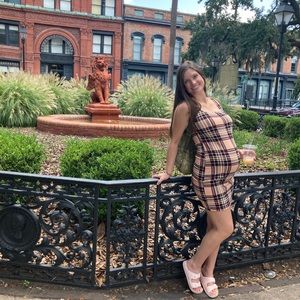 Plaid bodycon dress